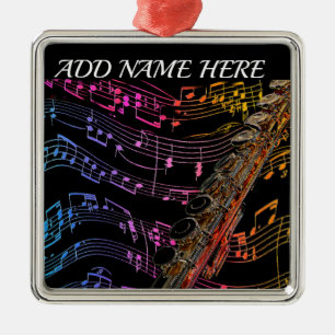 Flute is mijn Passion_ Metal Ornament