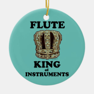 Flute King of Instruments Keramisch Ornament