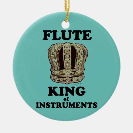 Flute King of Instruments Keramisch Ornament (Voorkant)