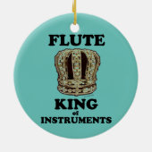 Flute King of Instruments Keramisch Ornament (Achterkant)