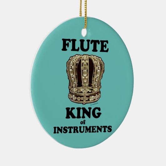 Flute King of Instruments Keramisch Ornament (Rechts)