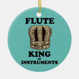 Flute King of Instruments Keramisch Ornament