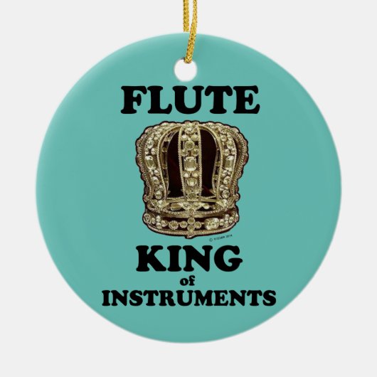 Flute King of Instruments Keramisch Ornament (Voorkant)