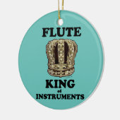 Flute King of Instruments Keramisch Ornament (Links)