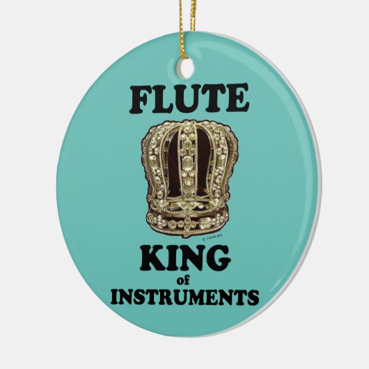 Flute King of Instruments Keramisch Ornament (Links)