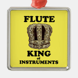 Flute King of Instruments Metalen Ornament