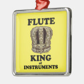 Flute King of Instruments Metalen Ornament (Links)