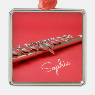 Flute klassieke muziekinstrumentnaam metalen ornament