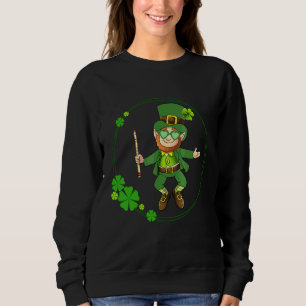 Flute Leprechaun St Patricks Day Flute Player Iris Trui