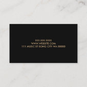 Flute Lessons Instrument Music Instructor Business Visitekaartje (Achterkant)