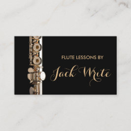 Flute Lessons Instrument Music Instructor Business Visitekaartje