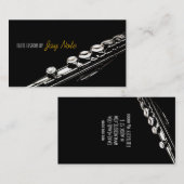 Flute Lessons Instrument Music Instructor Visitekaartje (Voorkant / Achterkant)