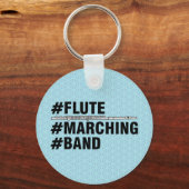 Flute Marching Band Hashtags Sleutelhanger (Voorkant)