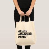 Flute Marching Band Hashtags Tote Bag (Voorkant (product))