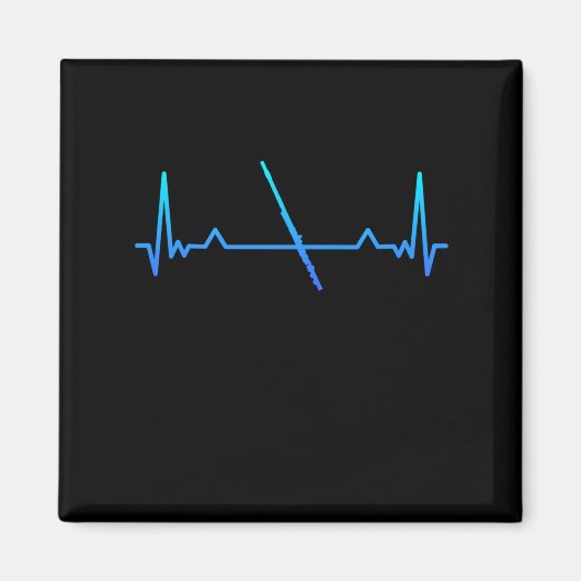 Flute Marching Band Heartbeat Mam Gift Magneet (Voorkant)