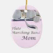Flute Marching Band Mam Kerstversiering Keramisch Ornament (Voorkant)