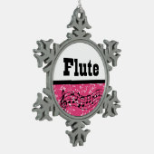 Flute Music Band-cadeau Tin Sneeuwvlok Ornament (Links)