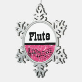 Flute Music Band-cadeau Tin Sneeuwvlok Ornament (Rechts)