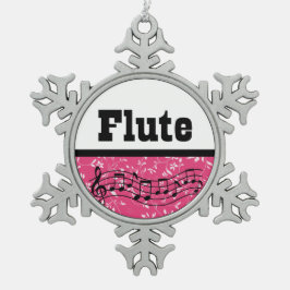 Flute Music Band-cadeau Tin Sneeuwvlok Ornament