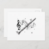 Flute Music | Flutist Musical Instrument Gift Briefkaart (Voorkant / Achterkant)