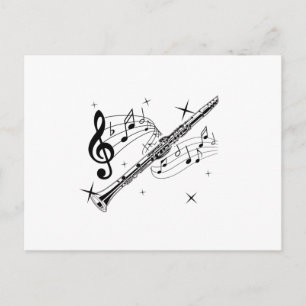 Flute Music   Flutist Musical Instrument Gift Briefkaart