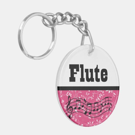 Flute Music Gift Sleutelhanger (Voorkant Links)