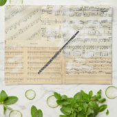 Flute Music Kitchen Towel Theedoek (Gevouwen)