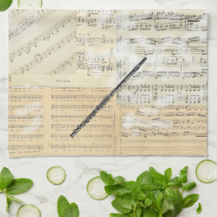  Flute Music Kitchen Towel Theedoek