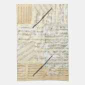 Flute Music Kitchen Towel Theedoek (Verticaal)