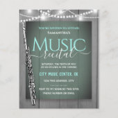Flute Music Overweging Formele Uitnodiging (Voorkant)