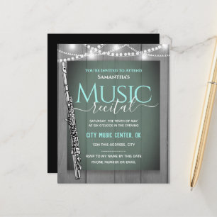 Flute Music Overweging Formele Uitnodiging