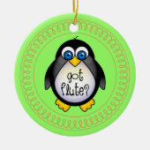 Flute Music Penguin Ornament Gift (Voorkant)