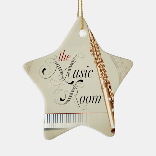 Flute Music Room Keramisch Ornament (Rechts)