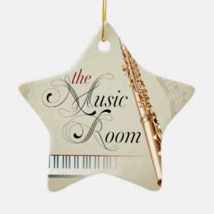 Flute Music Room Keramisch Ornament