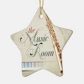 Flute Music Room Keramisch Ornament (Links)