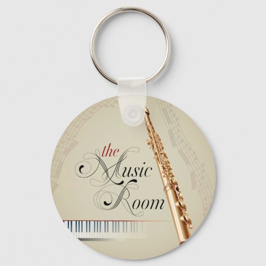 Flute Music Room Sleutelhanger (Voorkant)