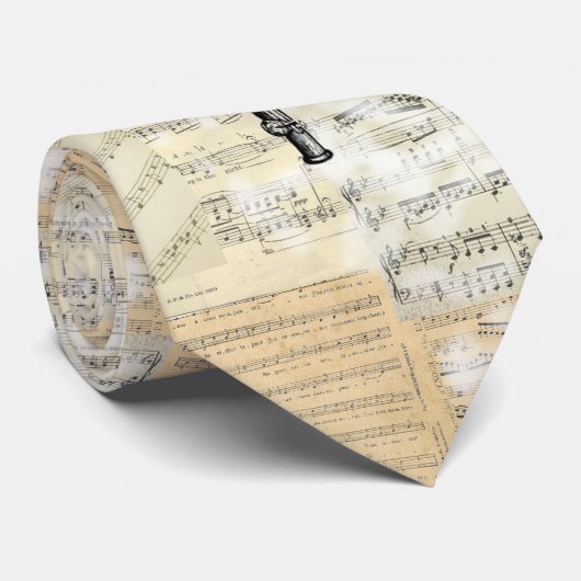 Flute  Music Stropdas (Opgerold)