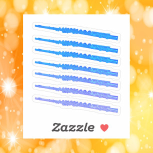 Flute Musical Instrument Blauw Sticker