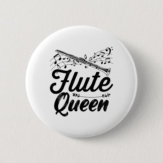 Flute Musical Instrument | Flutist Gift Idee Ronde Button 5,7 Cm (Voorkant)