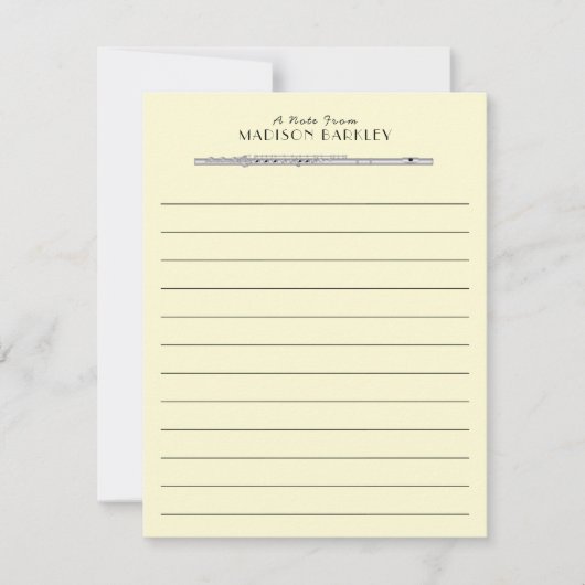 Flute Musician Music Teacher Band Bedankkaart (Voorkant)