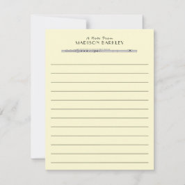 Flute Musician Music Teacher Band Bedankkaart