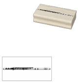 Flute Musician Music Teacher Band Rubberstempel (Gestempeld)