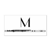 Flute Musician Music Teacher Band Rubberstempel (Afrduk)