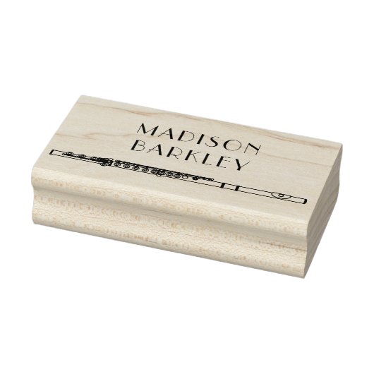 Flute Musician Music Teacher Band Rubberstempel (Stempel)