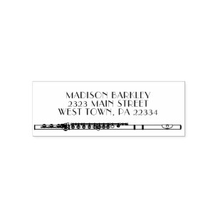 Flute Musician Music Teacher Band Zelfinktende Stempel