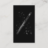 Flute Muzieknoten Instrument Musician Flutist Visitekaartje (Voorkant)