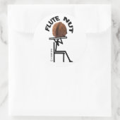 Flute Nut Ronde Sticker (Tas)