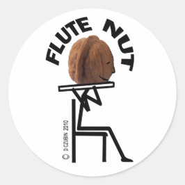 Flute Nut Ronde Sticker