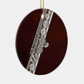 Flute of Flutist Musician Round Ornament (Rechts)
