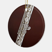 Flute of Flutist Musician Round Ornament (Links)